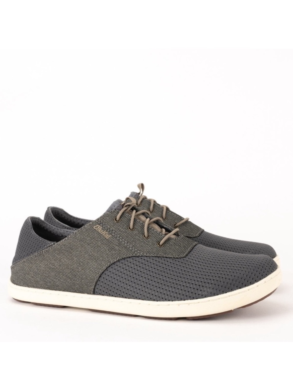 Olukai Men's Nohea Moku - Charcoal Canvas Boat Shoes